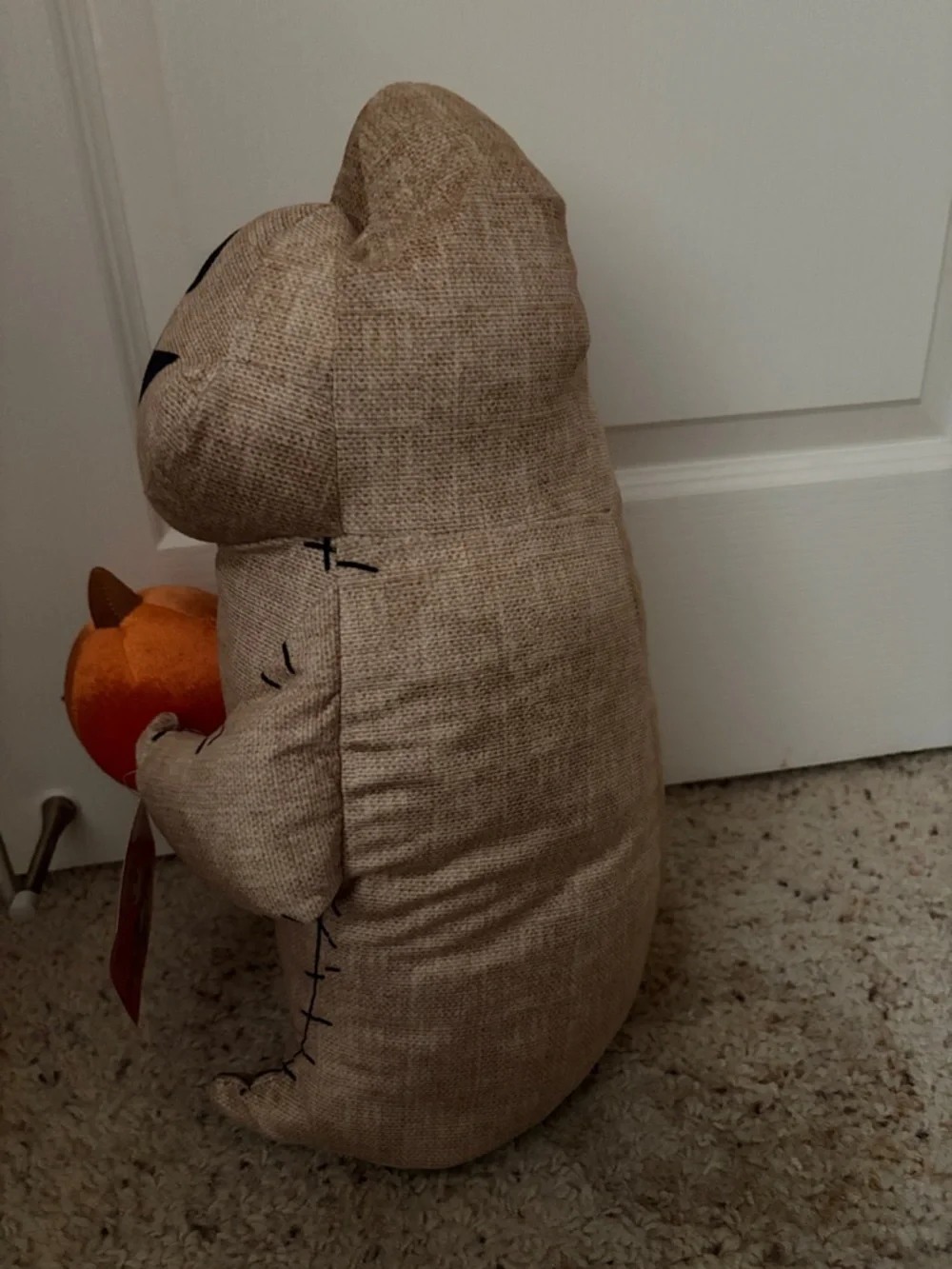 Disney Beige Oogie Boogie Plush with Orange Pumpkin - Picture 2 of 4